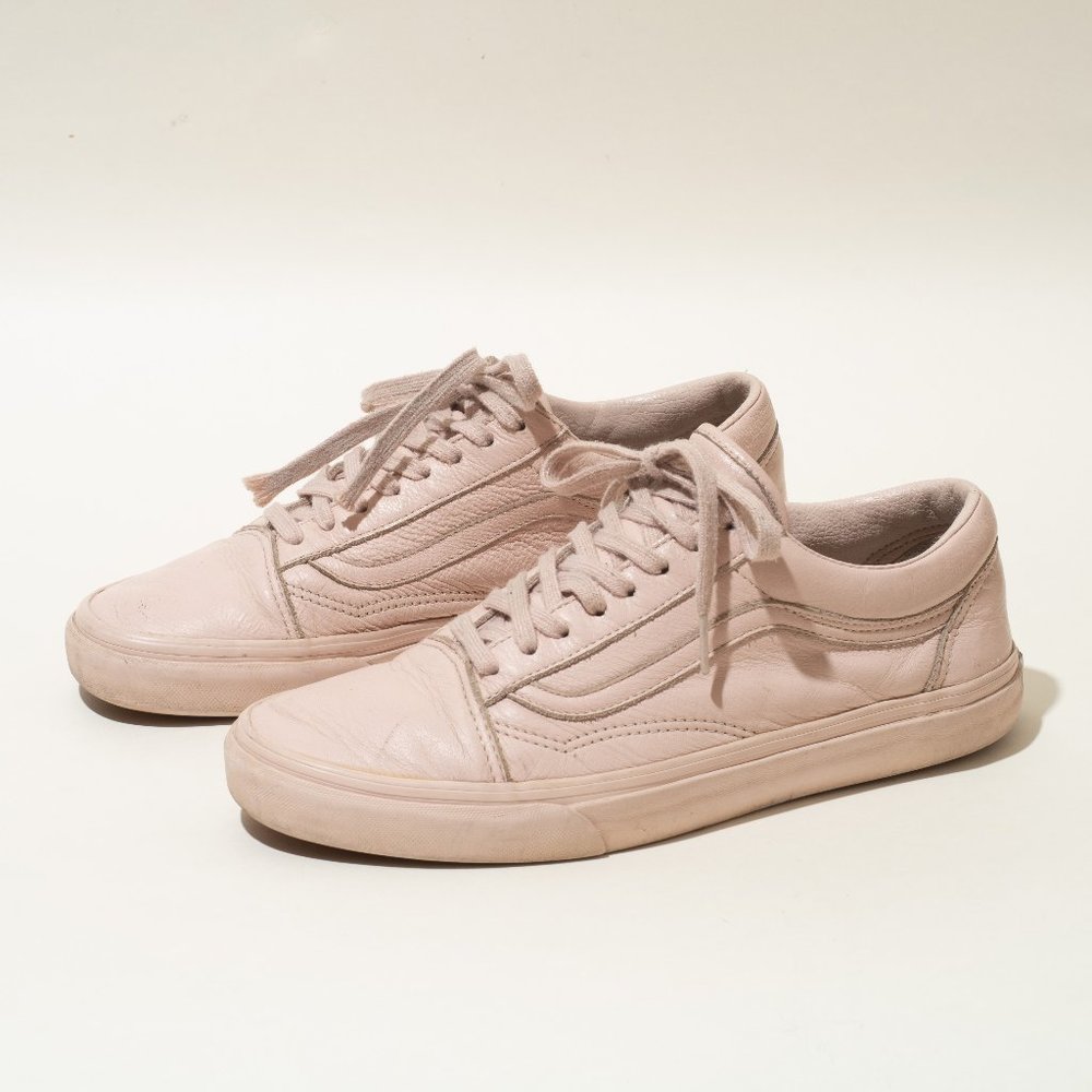 Rose Leather Vans old skool
